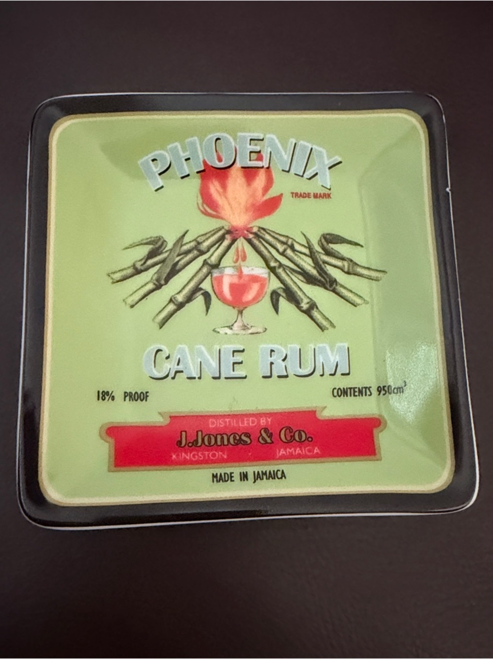 Boston Warehouse Phoenix Cane Rum Trinket Tray Vintage Style Barware